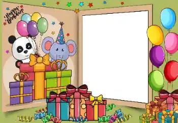 Indskriften på rammen: Happy Birthday! Indskriften på rammen: Happy Birthday!