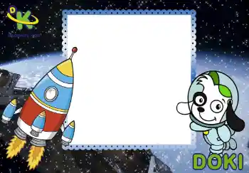 Indskriften på rammen: Doki