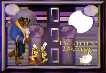 Indskriften på rammen: Beauty and the beast