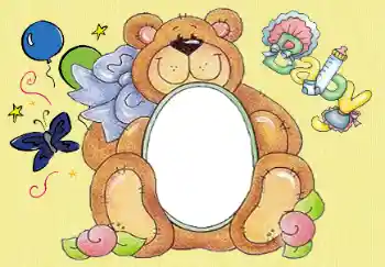 Indskriften på rammen: Baby