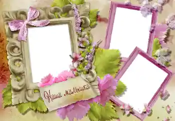 Indskriften på rammen: Наша доченька