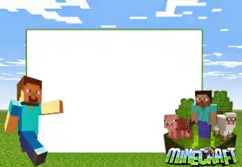 Indskriften på rammen: Minecraft