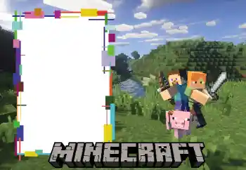 Indskriften på rammen: Minecraft