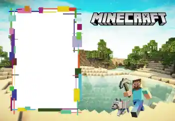 Indskriften på rammen: Minecraft