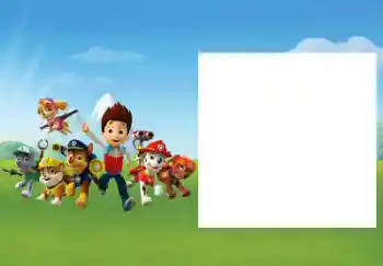 Indskriften på rammen: PAW Patrol