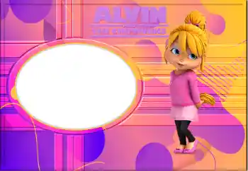 Indskriften på rammen: Alvin and the Chipmunks