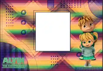 Indskriften på rammen: Alvin and the Chipmunks