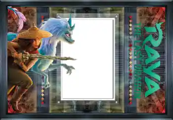 Indskriften på rammen: Raya and the last dragon Indskriften på rammen: Raya and the last dragon