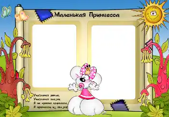 Indskriften på rammen: Princess