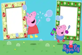 Indskriften på rammen: Peppa Pig