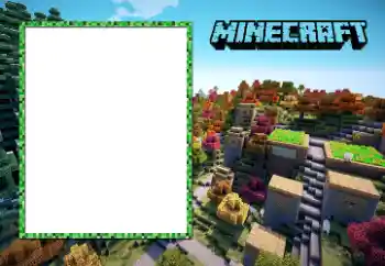 Indskriften på rammen: Minecraft