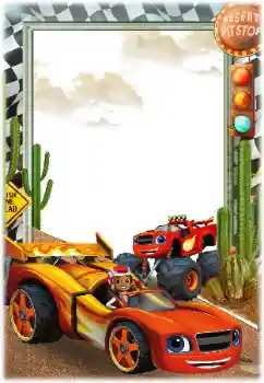 Indskriften på rammen: Desert pitstop