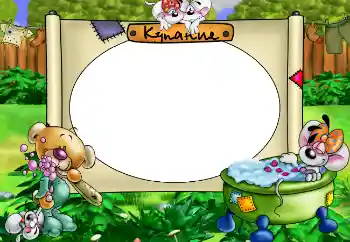 Indskriften på rammen: Badning Indskriften på rammen: Badning