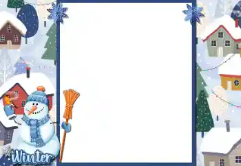 Indskriften på rammen: Winter