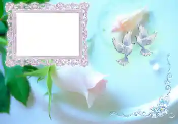 Indskriften på rammen: Bryllupsinvitation