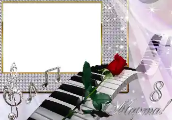 Photo Effect fra kategori Postkort til 8 marts № 4678. Indskriften på rammen: 8 marts