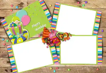 Indskriften på rammen: Happy Birthday!