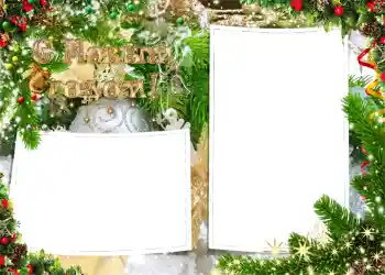 Photo Effect fra kategori Postkort til nytår № 1461. Indskriften på rammen: Godt Nytår!