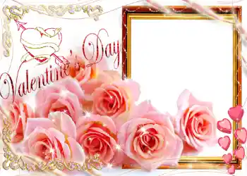 Photo Effect fra kategori Postkort til Valentinsdag № 1434. Indskriften på rammen: Glad Valentinsdag!