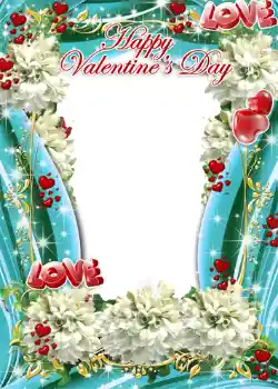Photo Effect fra kategori Postkort til Valentinsdag № 1439. Indskriften på rammen: Glad Valentinsdag!