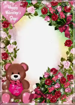 Photo Effect fra kategori Postkort til Valentinsdag № 1440. Indskriften på rammen: Glad Valentinsdag!