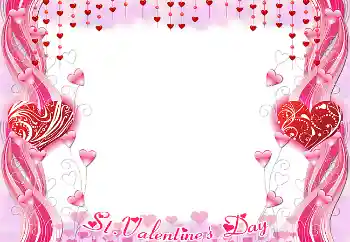 Photo Effect fra kategori Postkort til Valentinsdag № 38726. Indskriften på rammen: Glad Valentinsdag!
