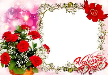 Photo Effect fra kategori Postkort til Valentinsdag № 4997. Indskriften på rammen: Glad Valentinsdag!