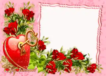 Photo Effect fra kategori Postkort til Valentinsdag № 683. Indskriften på rammen: Glad Valentinsdag!